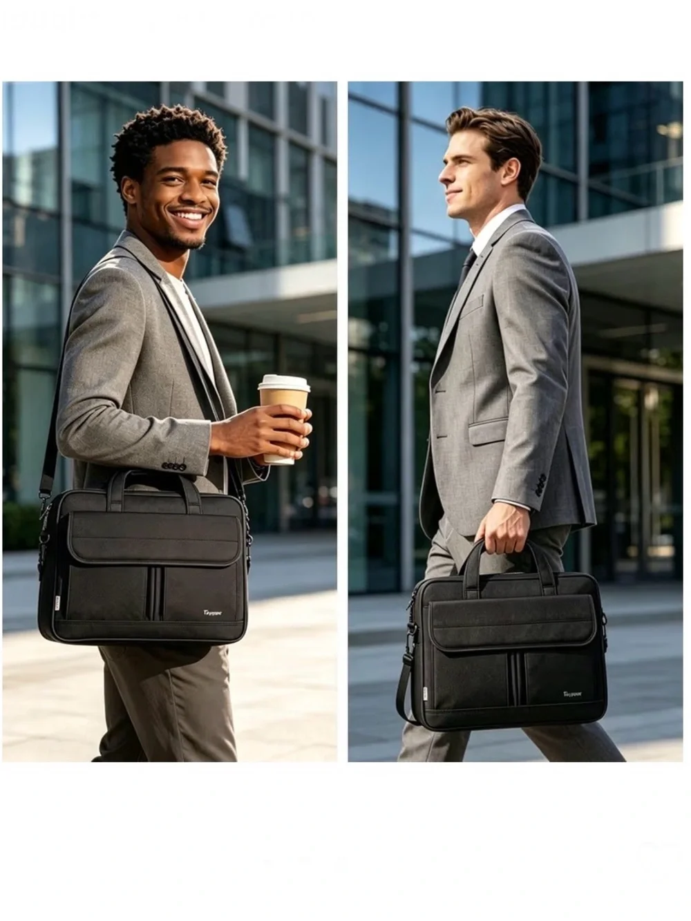 Taygeer Laptop💻Bag 15.6”Water💦Resistant Messenger Shoulder Bag w Strap